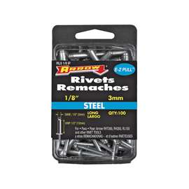 Arrow RLS1/8IP Long Pop Rivet, 1/2 in L, Steel