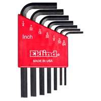 Eklind 10107 Hex Key Set, Steel, Black, 7-Piece