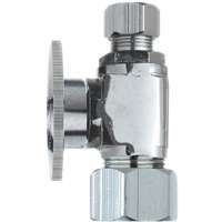 Plumb Pak PP20063LF Shut-Off Valve, 5/8 x 3/8 in Compression, Brass, Chrome