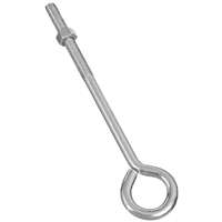National Hardware N221-291 Eye Bolt, 3/8-16 Thread, 3 in L Thread, 1 in ID Dia Eye, Steel, Zinc