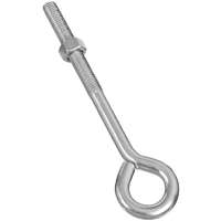 National Hardware N221-325 Eye Bolt, 1/2-13 Thread, 3-3/4 in L Thread, 1 in ID Dia Eye, Steel, Zinc