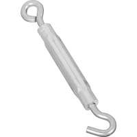 National Hardware 2172BC Series N221-887 Turnbuckle, 215 lb Weight Capacity, Hook Fitting A, Eye Fitting B, Aluminum