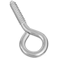 National Hardware N220-418 Screw Eye, 0.36 in Dia Inside Eye, 2 in L Thread, Steel, Zinc