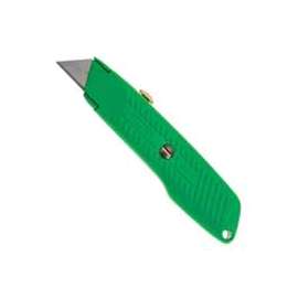 STANLEY 10-179 Utility Knife, 2-7/16 in L x 3 in W Blade, Contour-Grip Green Handle