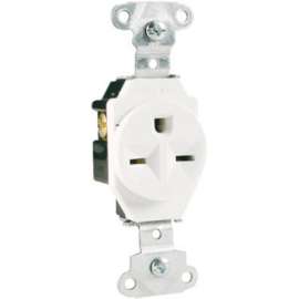 15A WHT HD SGL Outlet