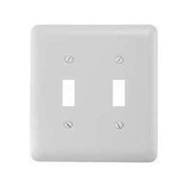 Amerelle 935TTW Wallplate, 2-Gang, Steel, White