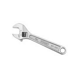 Adjustable Wrenches, 6 in Long, 3/4 in Opening, Chrome