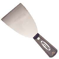 HYDE 02350 Wall Scraper, 3 in W Blade, HCS Blade, Black/Silver Handle
