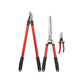 Landscapers Select Pruner Set, Carbon Steel Blade, Aluminum, Steel, Cushioned Grip Handle