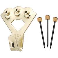 OOK 50026 Picture Hanger, 75 lb Weight Capacity, Steel, Brass