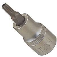 Vulcan Bit Socket, 3/8 In Star Drive, T25 Bit, Chrome Vanadium Steel, Chrome