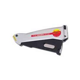 Hidden Edge Utility Knives, 6 1/2 in, Utility Steel Blade, Aluminum, Silver