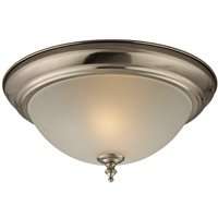 Boston Harbor Dimmable Ceiling Light Fixture, (2) 60/13 W Medium A19/Cfl Lamp, Brushed Nickel