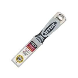 HYDE Pro Stainless 06258 Putty Knife, 3-7/16 in L Blade, 1-1/4 in W Blade, Stainless Steel Blade, Gray Handle