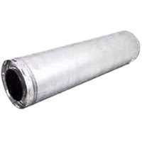 AmeriVent 6HS-12 Chimney Pipe, 6 in ID, 12 in L, Galvanized Stainless Steel