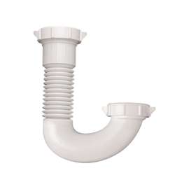 Plumb Pak PP812-50 J-bend, 1-1/2, 1/2 x 1-1/4 in Slip Joint, White
