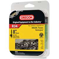 Oregon R34 Chainsaw Chain, 4-1/2 in File, 8 in L Bar, Stainless Steel