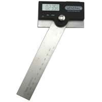 GENERAL 1702 Digital Protractor with Thumb Nut, 0 to 180 deg, Stainless Steel