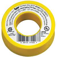 Oatey 31403 Thread Seal Tape, PTFE, Yellow