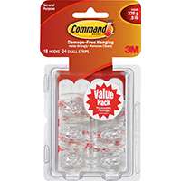 Command 17006-VP Adhesive Hook, 0.5 lb Weight Capacity, Plastic