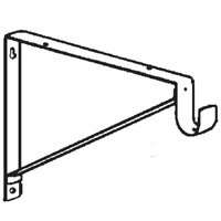 Knape & Vogt RP-0045-WT Non-Adjustable Shelf/Rod Bracket, 250 lb Weight Capacity