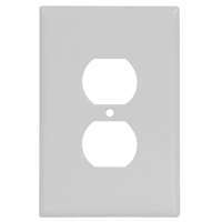 Eaton Wiring Devices 2142W-BOX Oversize Duplex Receptacle Wallplate, 1-Gang, Thermoset, White