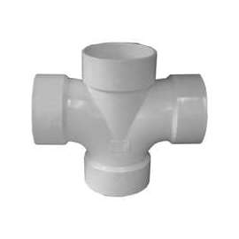 GENOVA 73521 Sanitary Tee, 2 in Hub, 1-1/2 in Hub, 1-1/2 in Hub