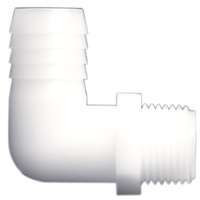 Anderson Metals 53720-1208 Hose Elbow, 3/4 in Barb, 1/2 in MPT, Nylon