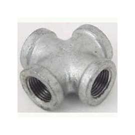 Worldwide Sourcing Pipe Cross, 1 In, Malleable Iron, Galvanized