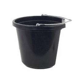 FORTEX-FORTIFLEX FB-120BX Heavy-Duty Flat-Back Bucket, Fortalloy Rubber/HDPE, Black
