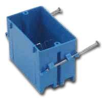 Carlon B120A-UPC Outlet Box, Knockout Cable Entry, 4-Knockout, Captive Nail Mounting, PVC