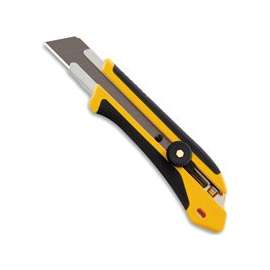 OLFA 1071858 Utility Knife, 25 mm W Blade, 1-Blade, Comfort-Grip Black/Yellow Handle