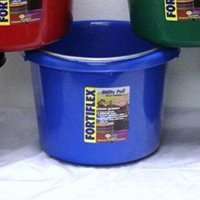 FORTEX-FORTIFLEX 1304840 Utility Pail, Fortalloy Rubber/HDPE, Blue