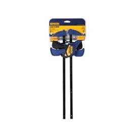 IRWIN QUICK-GRIP 1964745/54122 Bar Clamp, 150 lb Weight Capacity, 12 in Max Opening, 2-7/16 in D Throat, Steel
