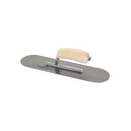 Marshalltown SP10 Pool Trowel, Tempered Blade, Curved Handle, Carbon Steel Blade, Natural Handle