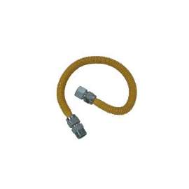 BrassCraft ProCoat CSSC21-36P Straight Gas Connector, 3/4 in Inlet, 3/4 in Outlet, Stainless Steel
