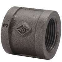 Worldwide Sourcing Pipe Coupling, 1-1/2 In, Threaded, Black Oxide
