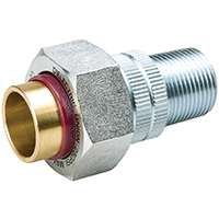 B & K 167-004NL Pipe Union, 3/4 in MIP x Sweat, 1-3/4 in L