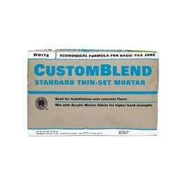 CUSTOM CBTSW50 Thin-Set Mortar, Powder, White, 50 lb Bag