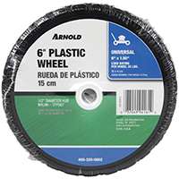 ARNOLD 650-P Semi-Pneumatic Tread Wheel, 1-3/8 in L Hub, 1/2 in Shaft, Plastic/Rubber
