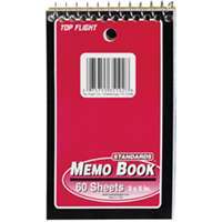 Top Flight MB-17 Series 4610618 Narrow Rule Notebook, 5 in L x 3 in W Sheet, 60-Sheet, Wirebound Binding, Assorted Cover