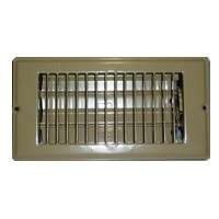American Hardware V-056IB Floor Register, 4 in W x 8 in H Duct Opening, Steel, Brown