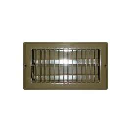 American Hardware V-102B Floor Register, 4 in W x 8 in H Duct Opening, Steel, Brown