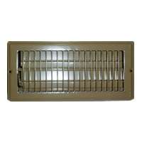 American Hardware V-103B Floor Register, 4 in W x 10 in H Duct Opening, Steel, Brown
