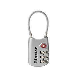 Master Lock 4688D Luggage Lock, 1-3/16 in W Body, 1-1/2 in H Shackle, Metal