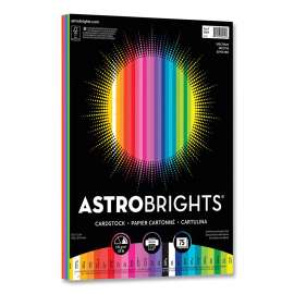 Color Cardstock, 65 lb Cover Weight, 8.5 x 11, Assorted Spectrum Colors, 75/Pack