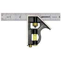 Combination Squares, 6 in, Die Cast Zinc