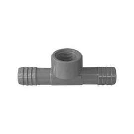 GENOVA 351457 Insert Pipe Tee, 3/4 in Insert x Insert x FIP, 200 psi, Polypropylene/PVC