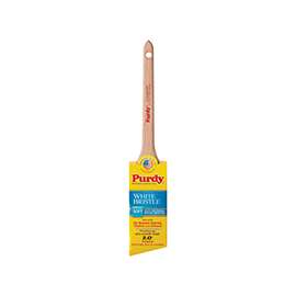 Purdy White Bristle Adjutant 024420 Trim Brush, 7-5/8 in L Handle, Rat Tail Handle, Stainless Steel Ferrule