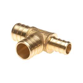 Apollo APXT341234 Tube Tee, 3/4 x 1/2 in Run, 3/4 in Branch, PEX x PEX Run Connection, PEX Branch Connection